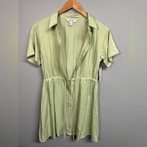 Kohl's Light Green Button-Up Dress